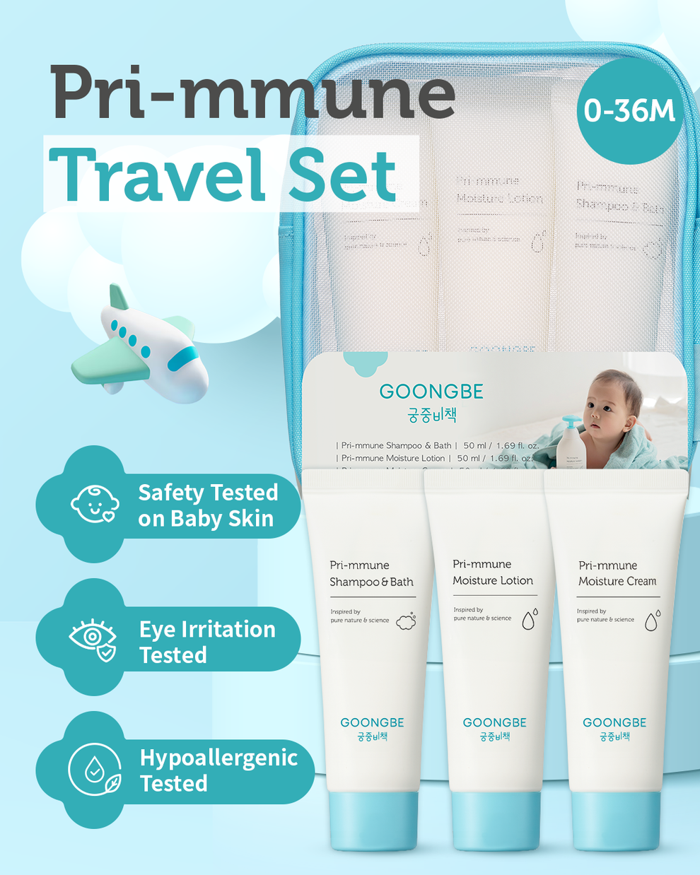 GOONGBE® Set de îngrijire pentru spital/maternitate Pri-mmune (3x50 ml)