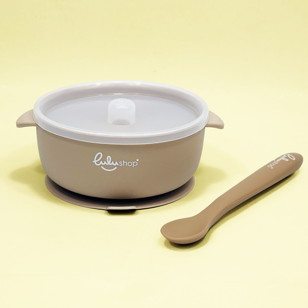 Miniset Svezzamento 2 Pezzi in Silicone – Light Apricot