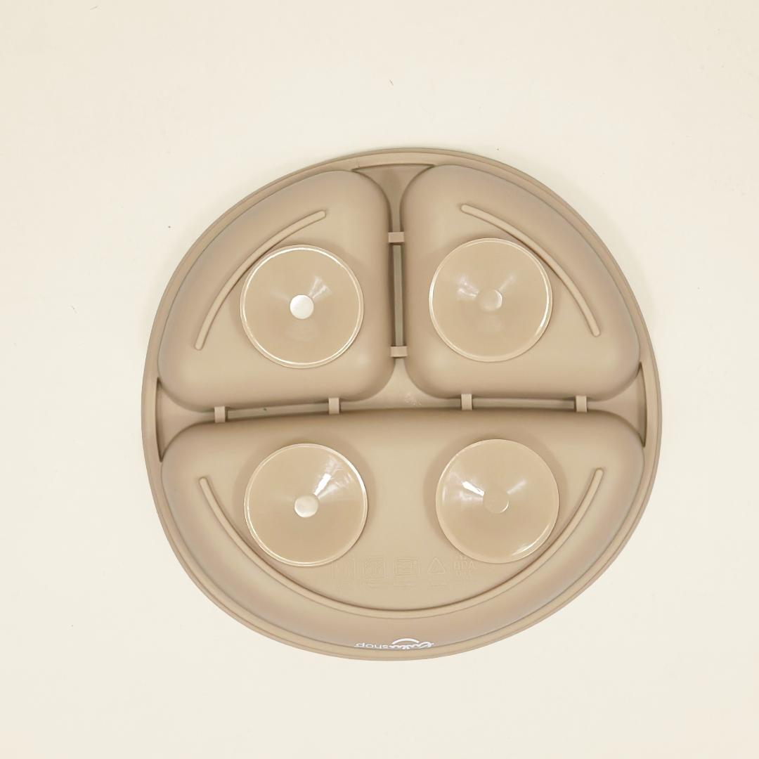 Piatto in silicone rotondo albicocca chiaro
