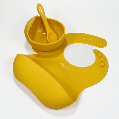 Set Lulushop Diversificare si Hranire 3 piese - Mustard Yellow