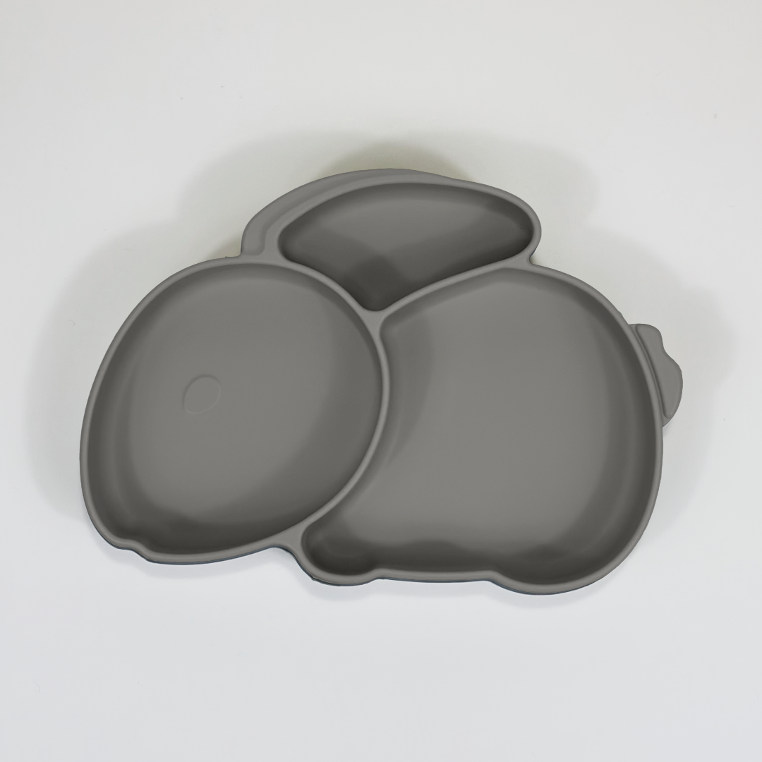 Piatto in silicone a forma di coniglio Grigio scuro