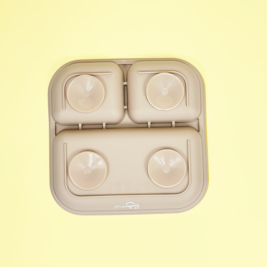 Farfurie Silicon Patrata Light Apricot
