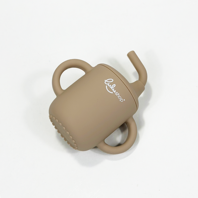 Tazza Antigoccia con Cannuccia Light Apricot