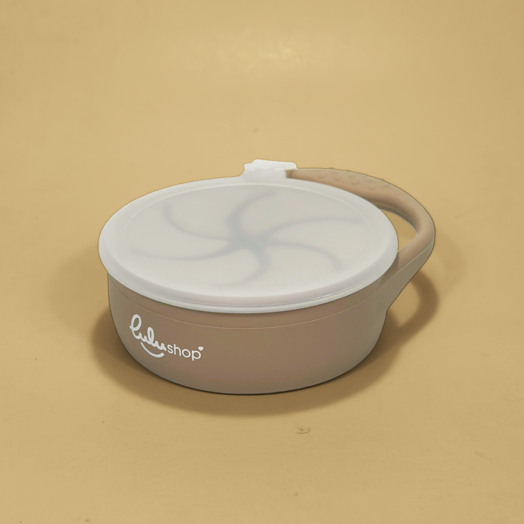 Bicchiere Anti-rovesciamento in Silicone con Coperchio Snack-up Deep Apricot