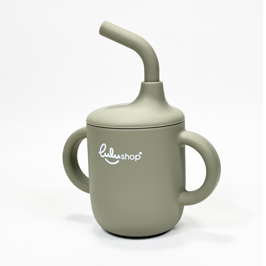 Tazza Antiversamento con Cannuccia Verde Foresta
