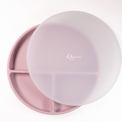 Piatto rotondo in silicone con coperchio