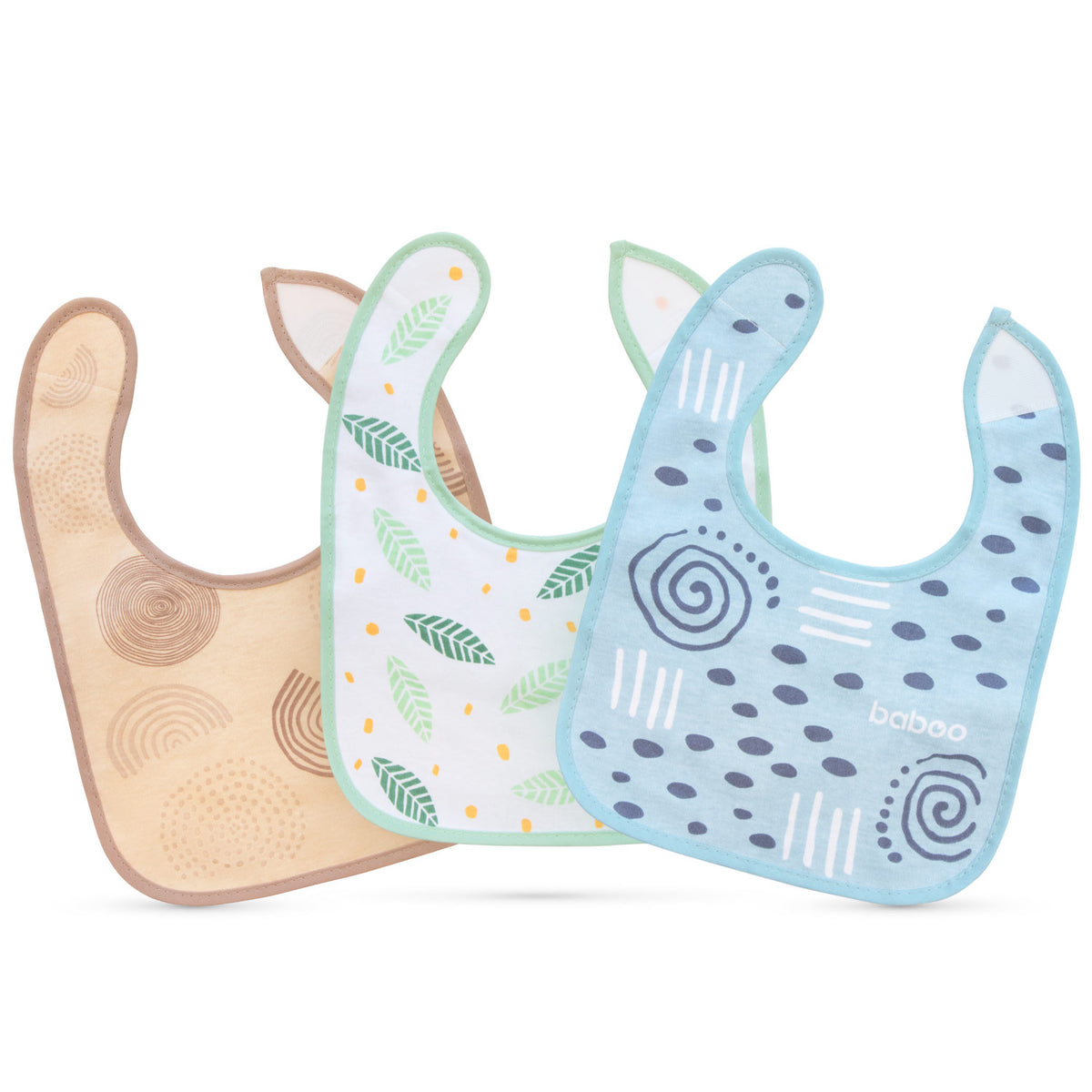 Baboo® Set 3 bavete dublu stratificate, impermeabile, 0 luni+