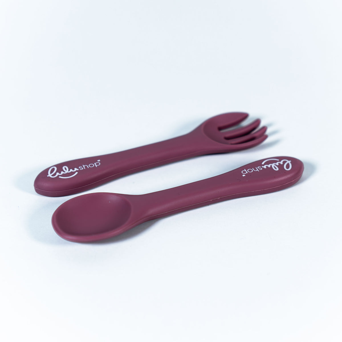 Set 2 pezzi Forchetta e Cucchiaio in Silicone Pink Daisy