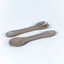 Set 2 pezzi Forchetta e Cucchiaio in Silicone Light Apricot