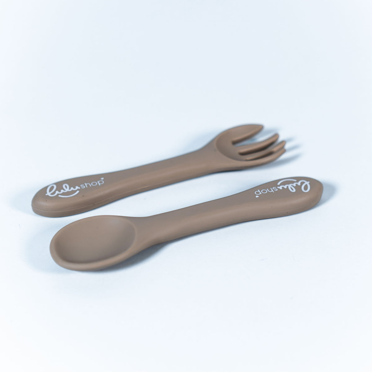 Set 2 pezzi Forchetta e Cucchiaio in Silicone Light Apricot