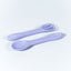 Set 2 pezzi Forchetta e Cucchiaino Silicone Lavander Mist