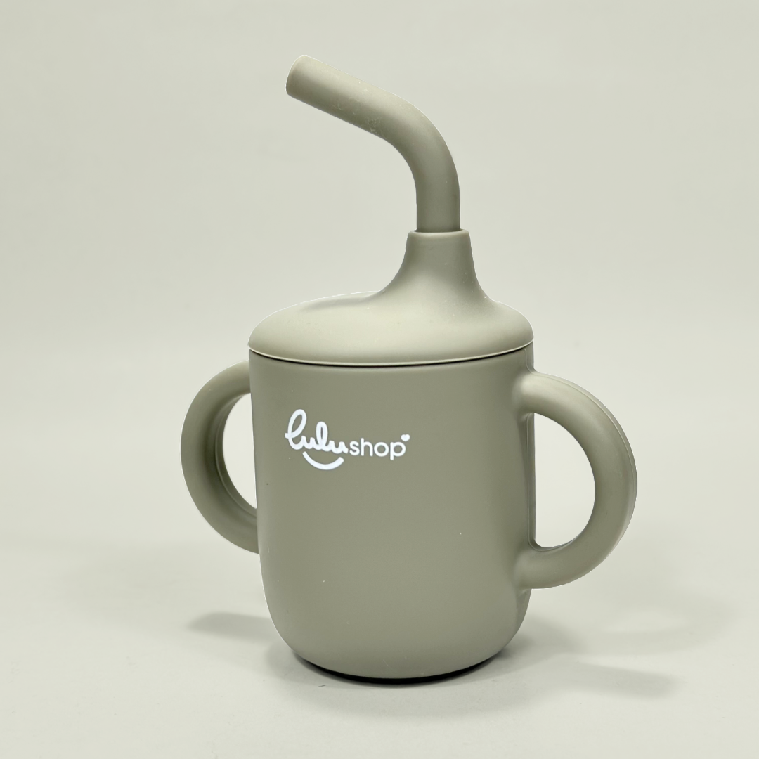 Tazza Antiversamento con Cannuccia Verde Foresta