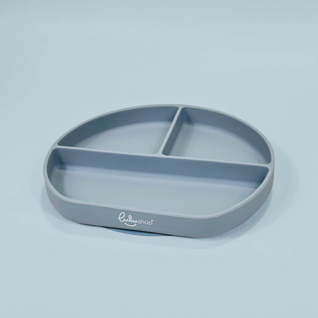 Piatto Compartimentato in Silicone con Ventosa Antiscivolo – Ocean Blue