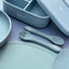 Set 2 pezzi Forchetta e Cucchiaio in Silicone Ocean Blue
