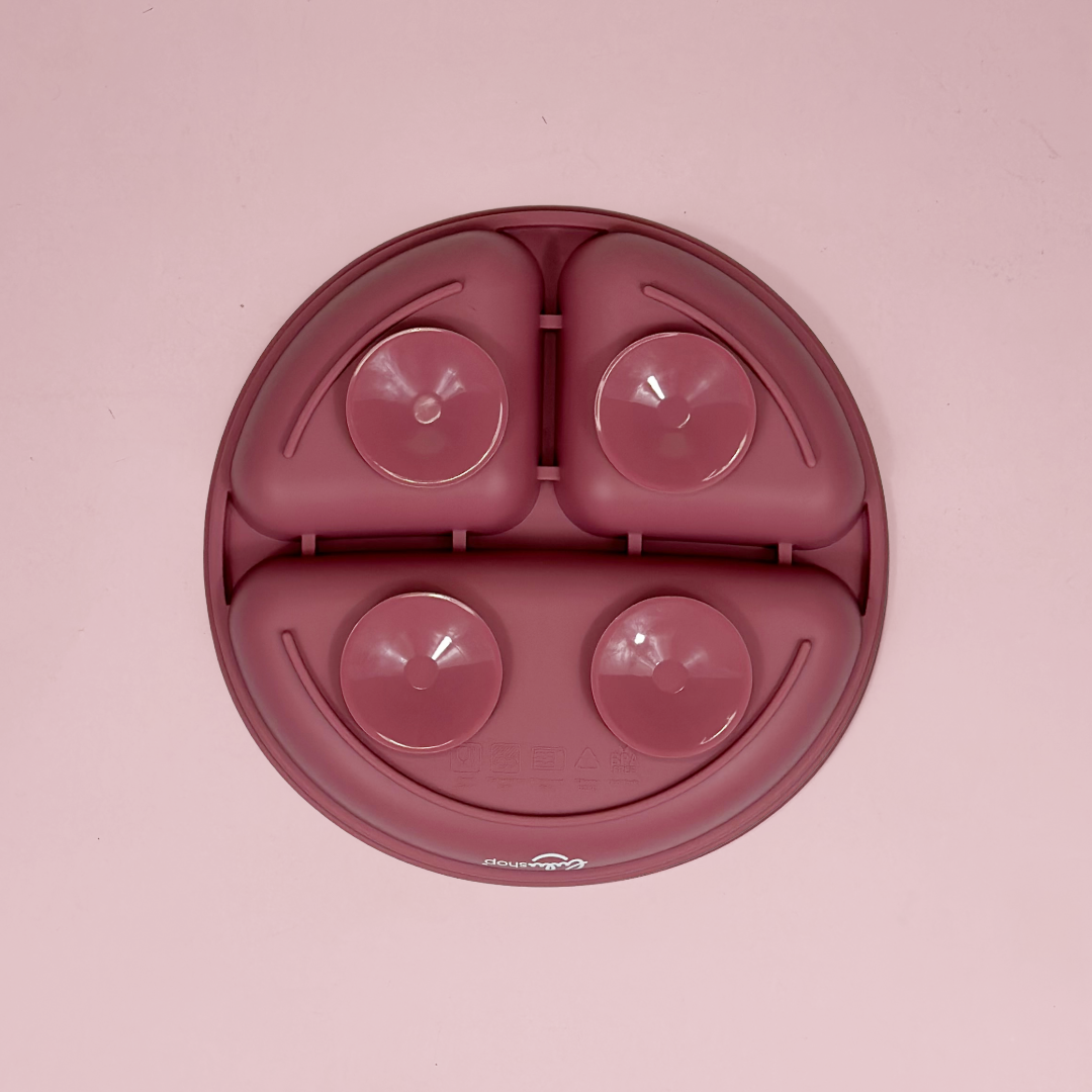 Piatto rotondo in silicone Pink Daisy