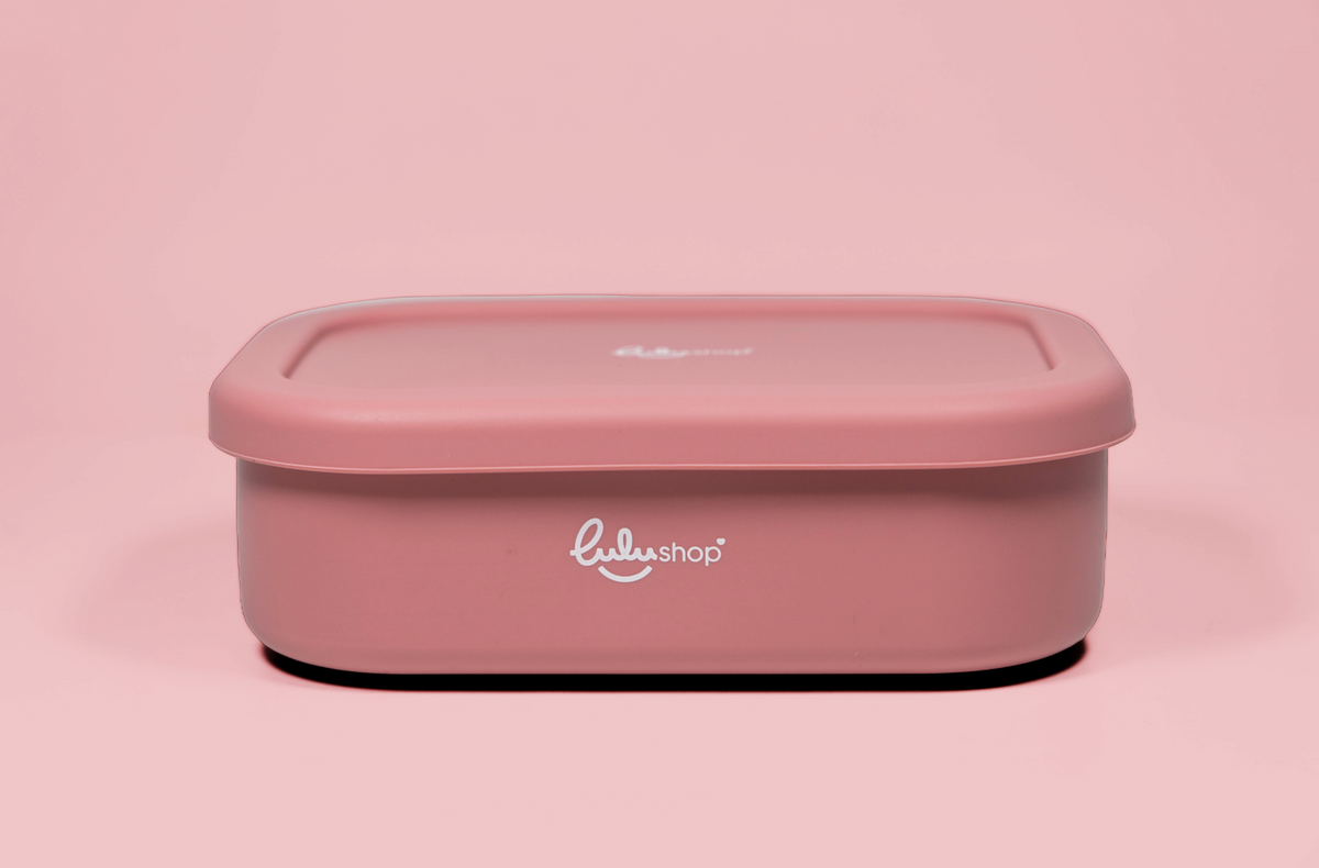 Lunch Box in Silicone Pink Daisy