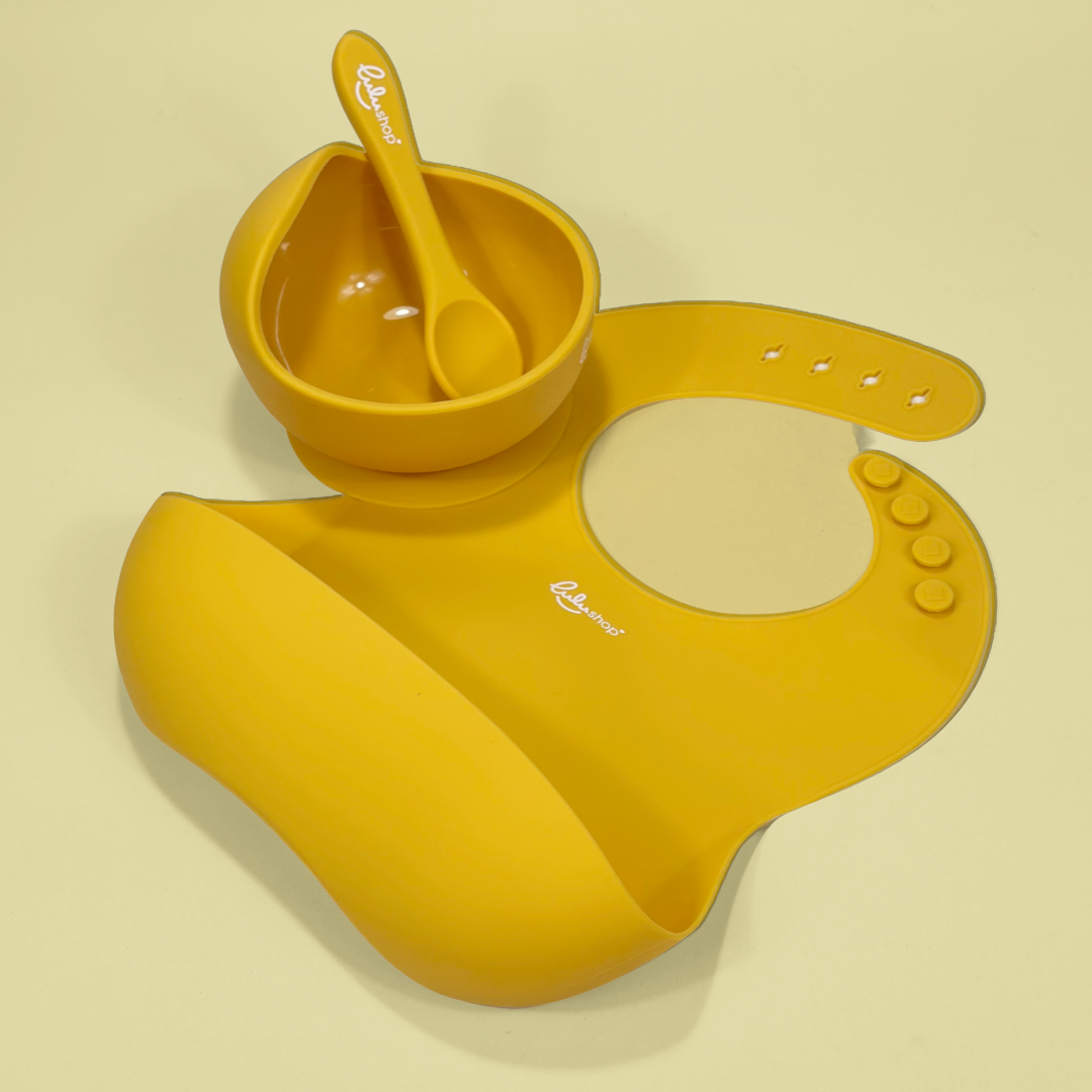 Set Lulushop Diversificazione e Alimentazione 3 pezzi - Giallo Senape