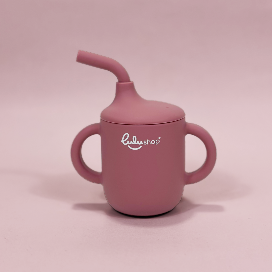 Tazza Antiversamento con Cannuccia Pink Daisy