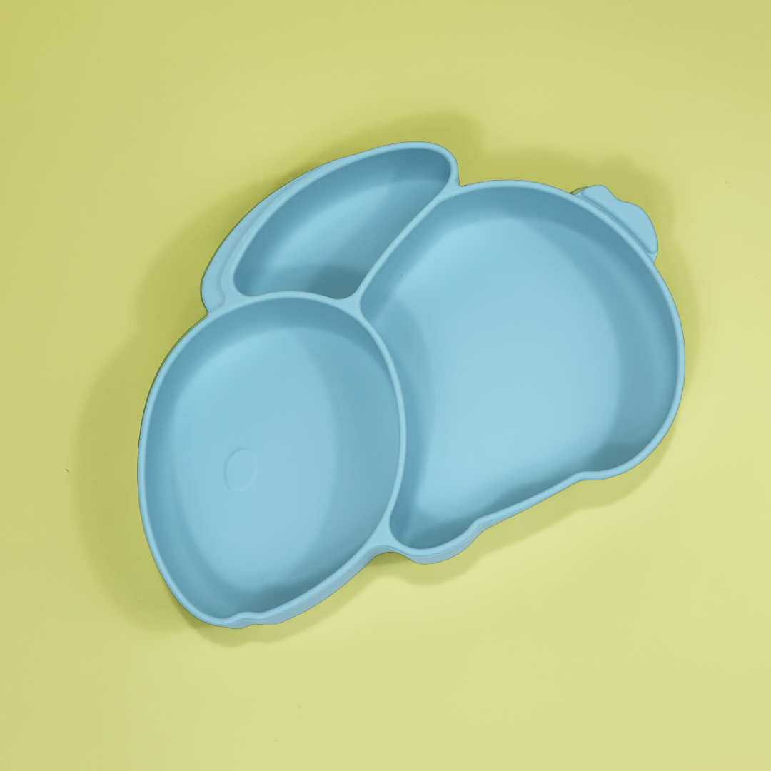 Piatto Ventosa Compartimentato in Silicone Coniglietto – Edgewater Blue