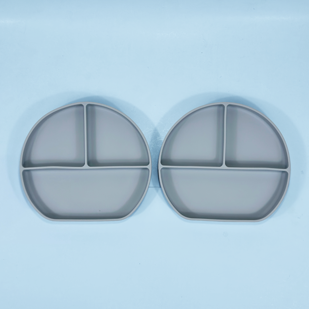 Piatto Compartimentato in Silicone con Ventosa Antiscivolo – Ocean Blue