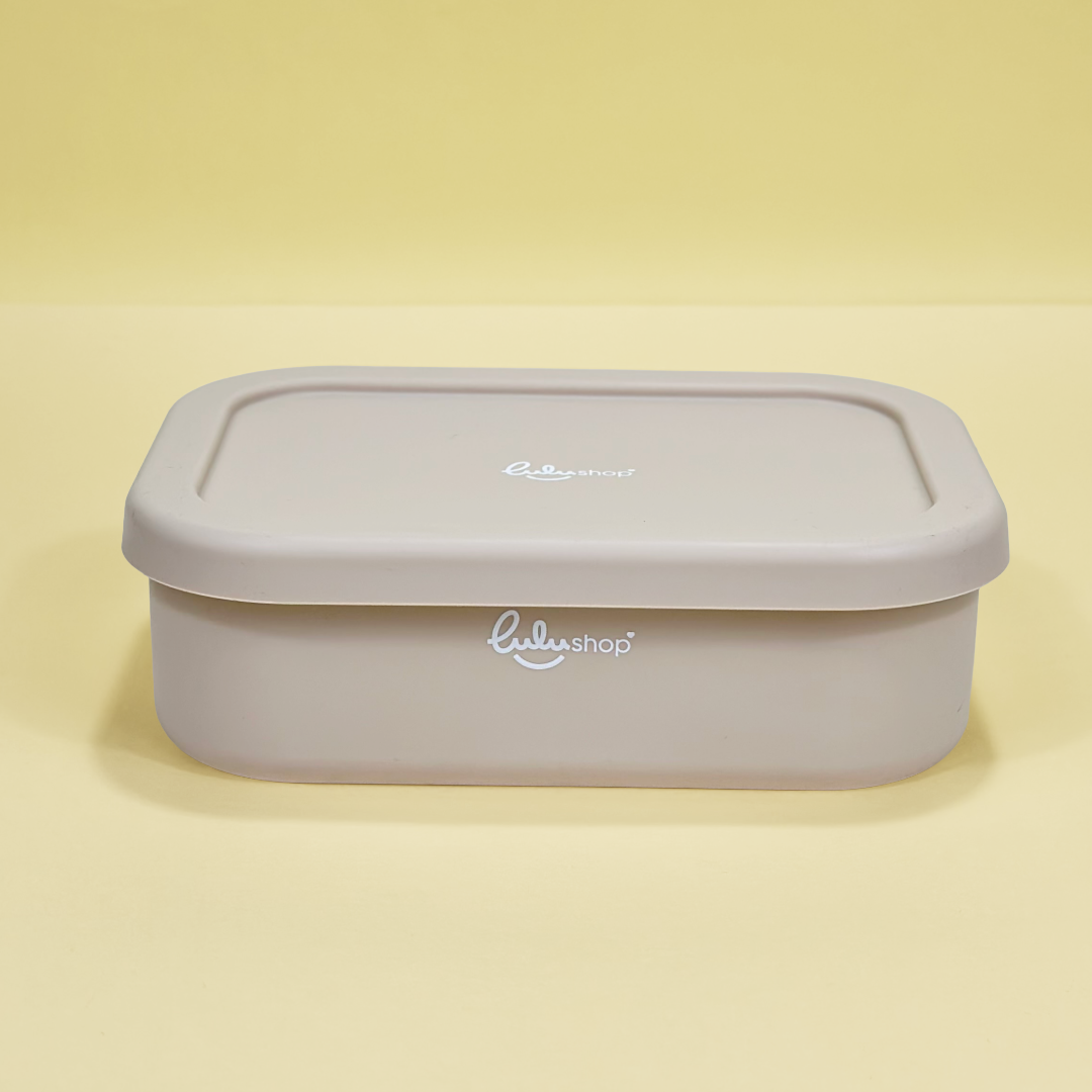 Portapappa in Silicone con Compartimenti per Bambini – Light Apricot