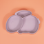 Piatto Ventosa Compartimentato in Silicone Coniglietto – Oyster Pink