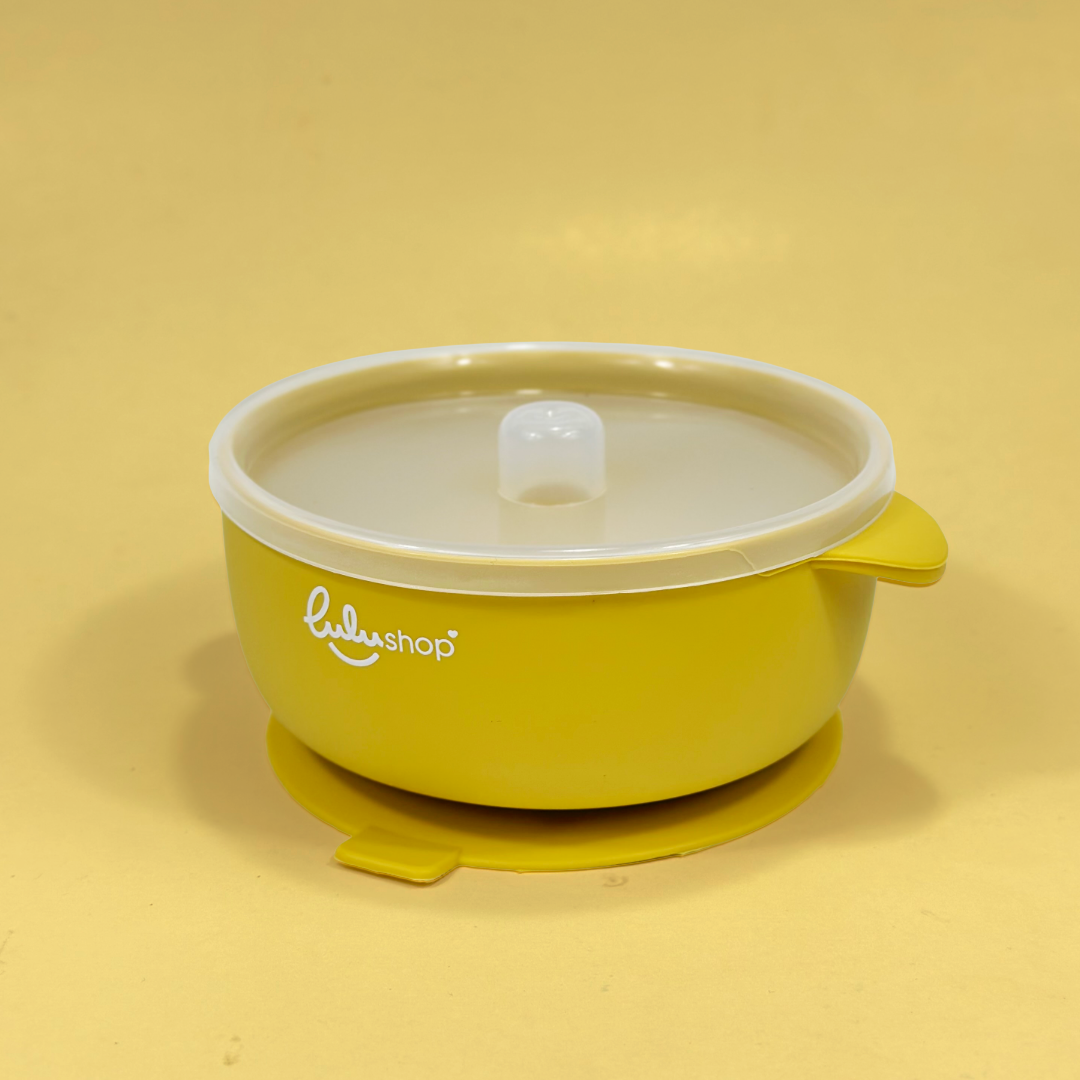 Ciotola in silicone con coperchio Saffron Mango