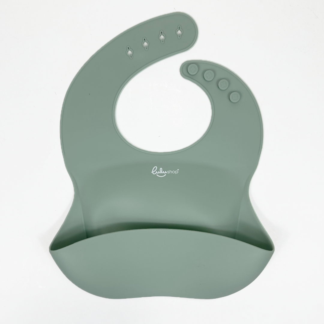 Bavaglino in silicone verde foresta