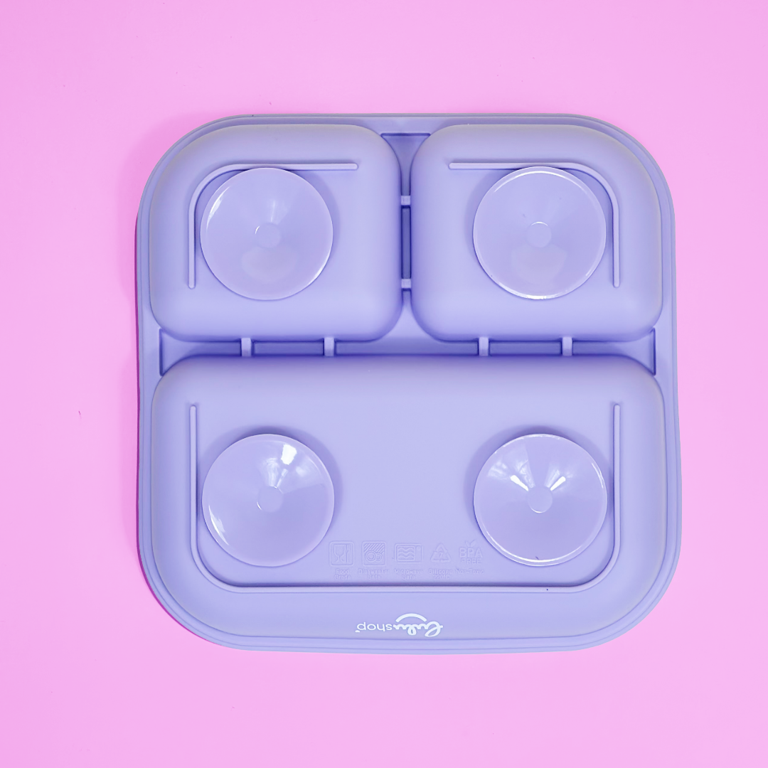 Piatto quadrato in silicone Lavander Mist