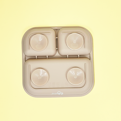 Farfurie Silicon Patrata Light Apricot