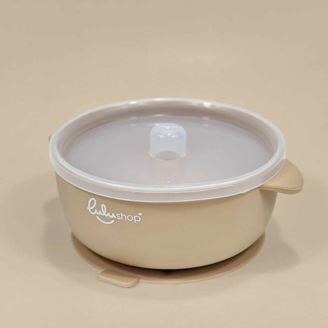 Ciotola in silicone con coperchio Albicocca Chiaro