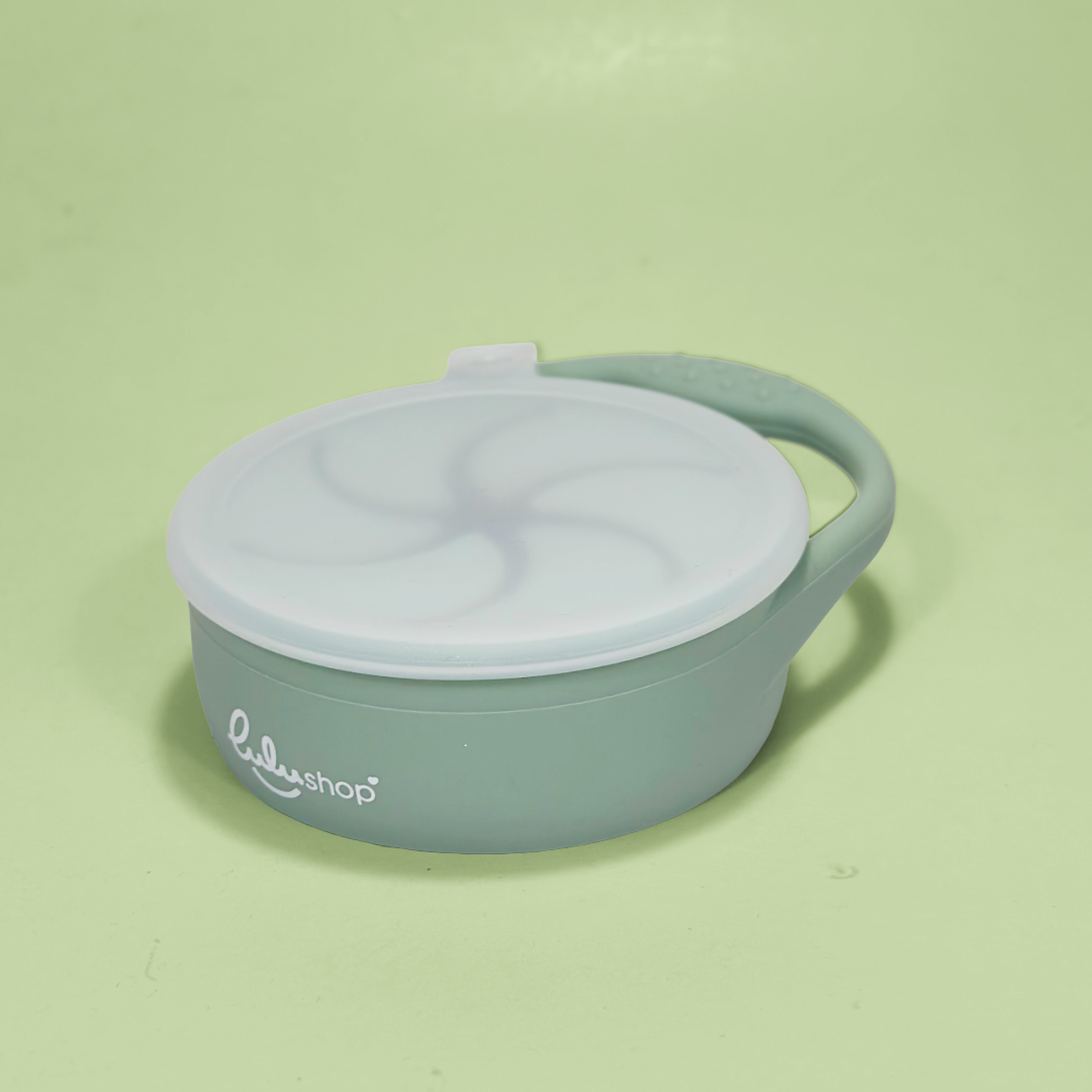 Tazza pieghevole in silicone con coperchio Snack-up Forest Green
