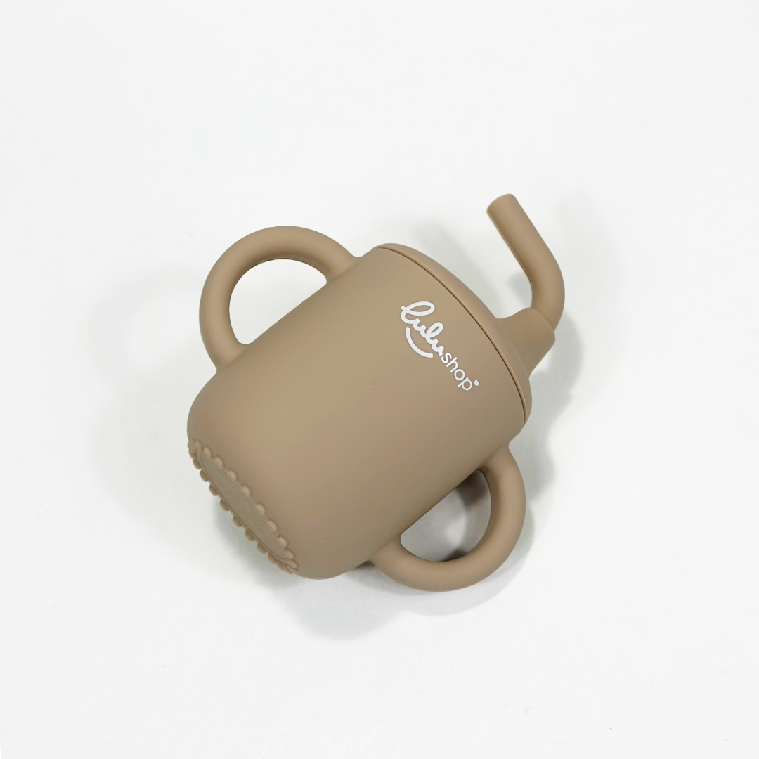 Tazza Antigoccia con Cannuccia Light Apricot