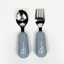 Set 2 pezzi Forchetta e Cucchiaio Apprendimento Mountain Blue