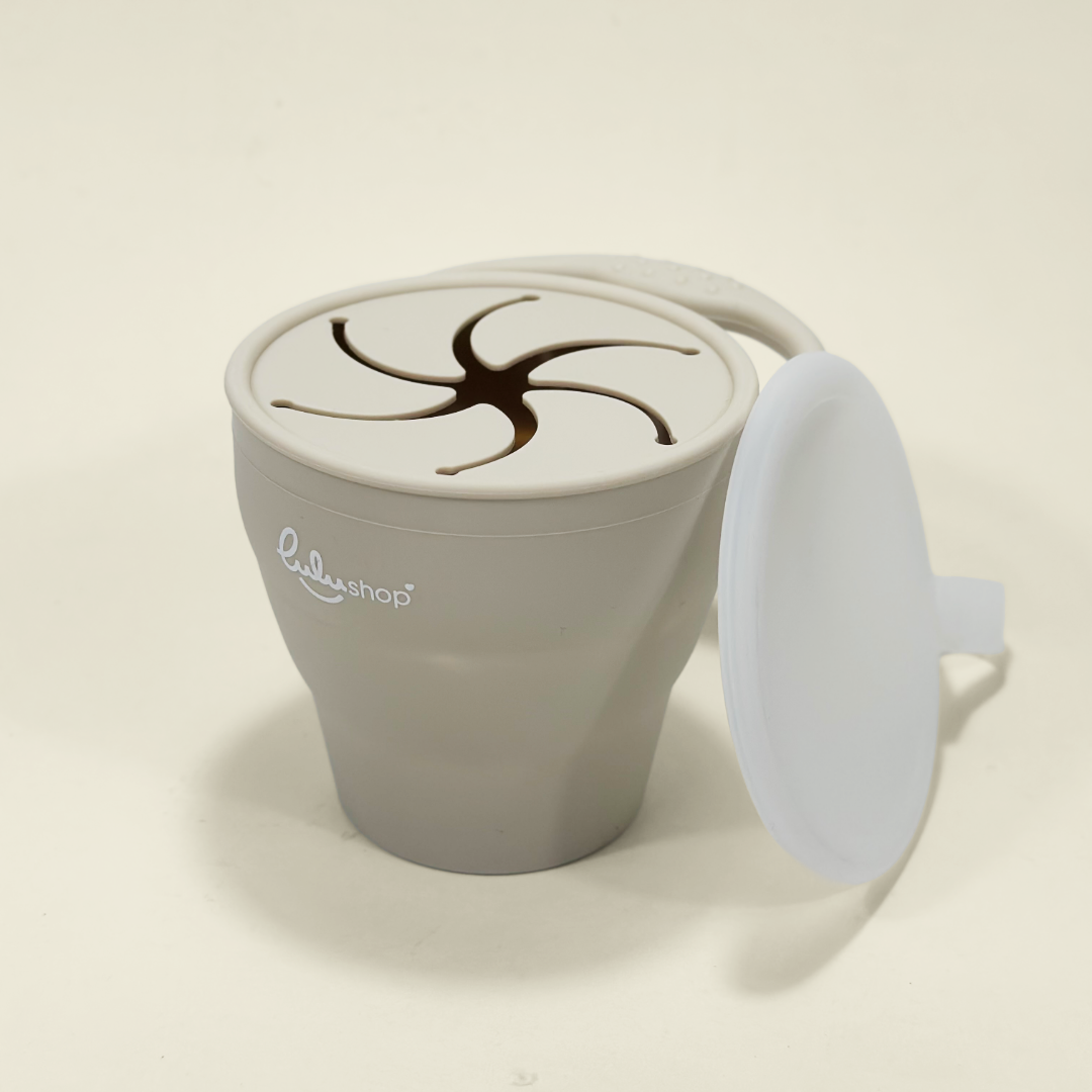 Bicchiere Snack-up Pieghevole in Silicone Light Cream