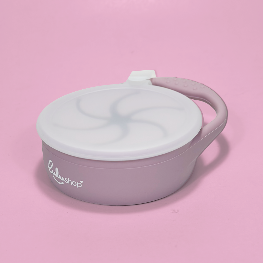 Tazza Pieghevole in Silicone con Coperchio Snack-up Dusty Pink