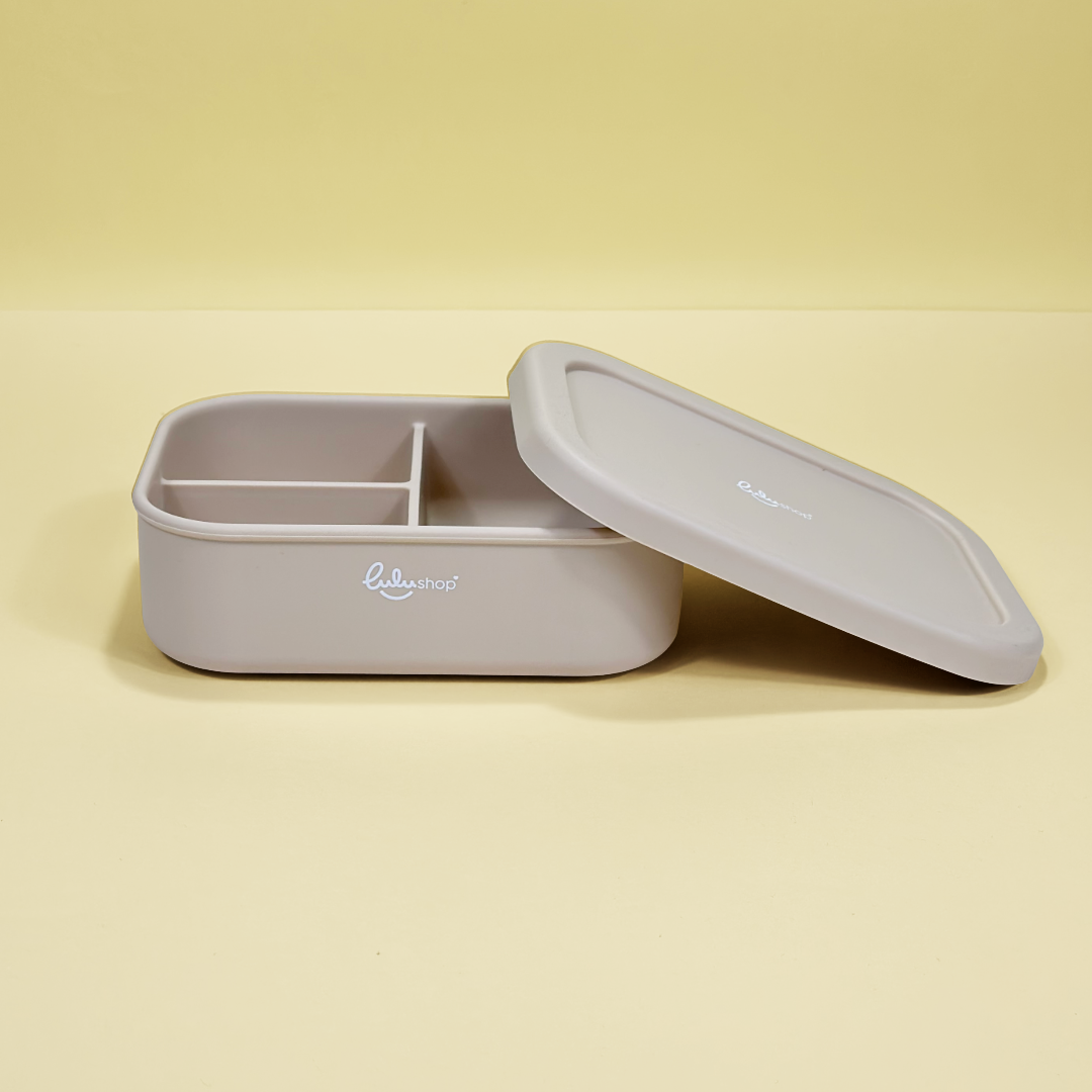 Portapappa in Silicone con Compartimenti per Bambini – Light Apricot