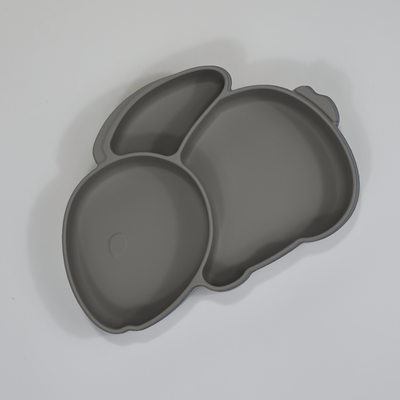 Piatto in silicone a forma di coniglio Grigio scuro